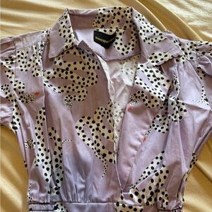 Nooworks Lavender Polka Dot Dress